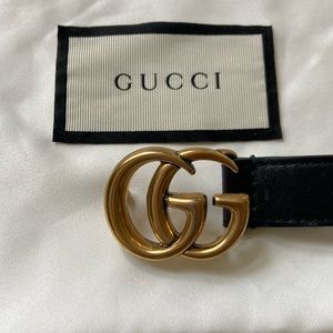 GUCCI MARMONT BELT SIZE 70 0.75 INCH WIDTH BLACK